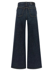 Khaite Blue Cotton Flared Jeans