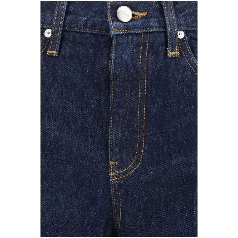 Khaite Blue Cotton Flared Jeans