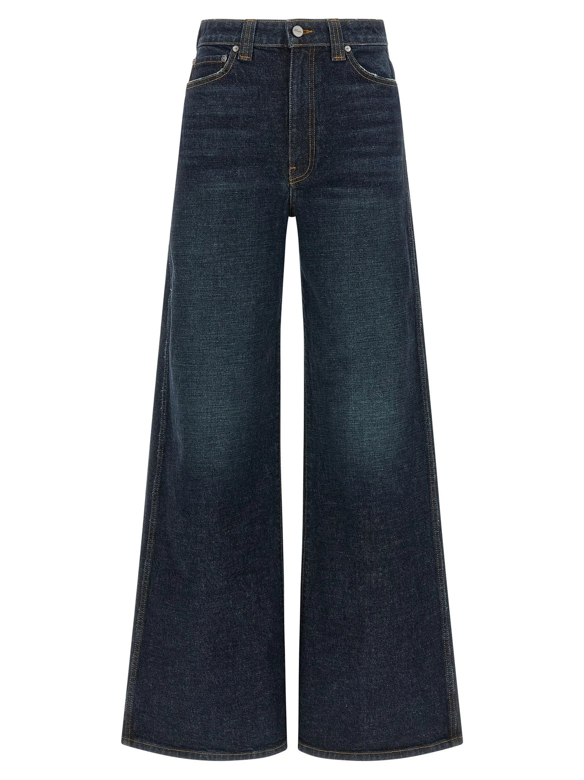 Khaite Blue Cotton Flared Jeans