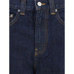 Khaite Blue Cotton Relaxed Fit Jeans - 28