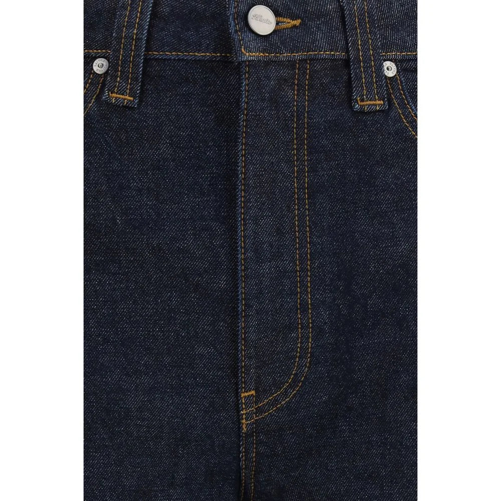 Khaite Blue Cotton Straight-Leg Jeans