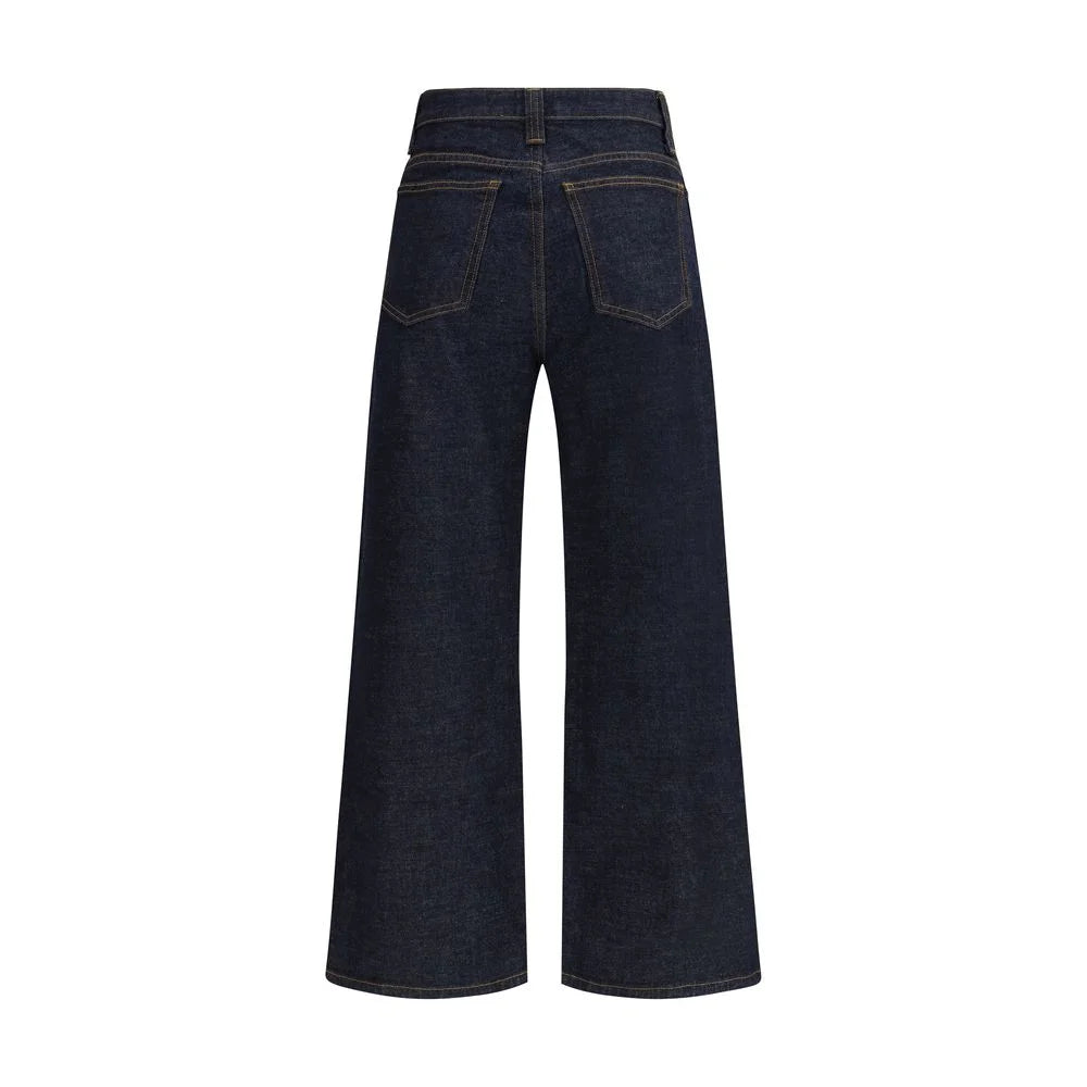 Khaite Blue Cotton Straight-Leg Jeans