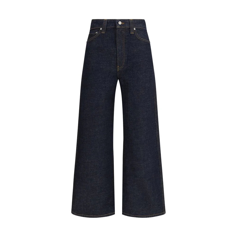 Khaite Blue Cotton Straight-Leg Jeans