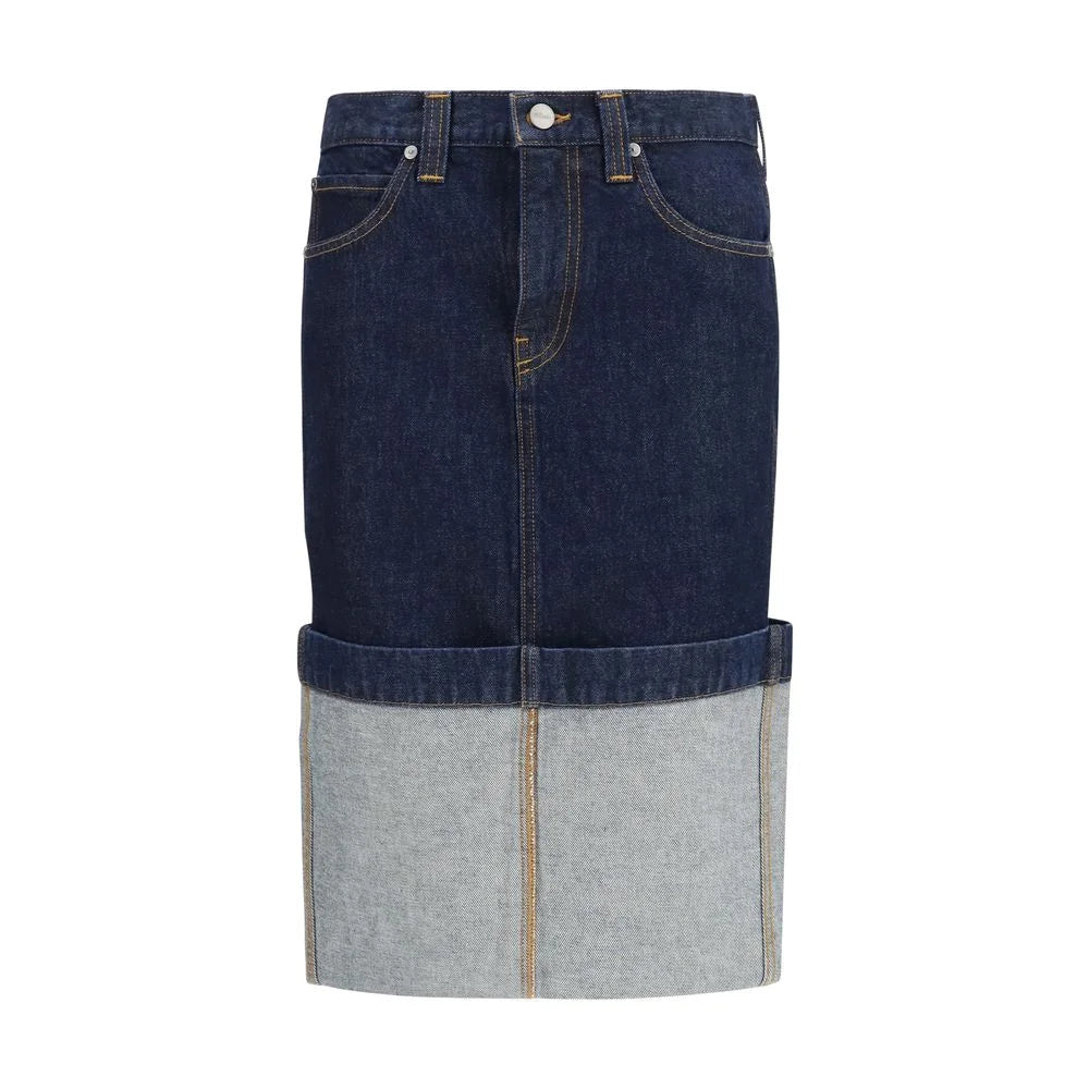 Khaite Blue Denim Skirt