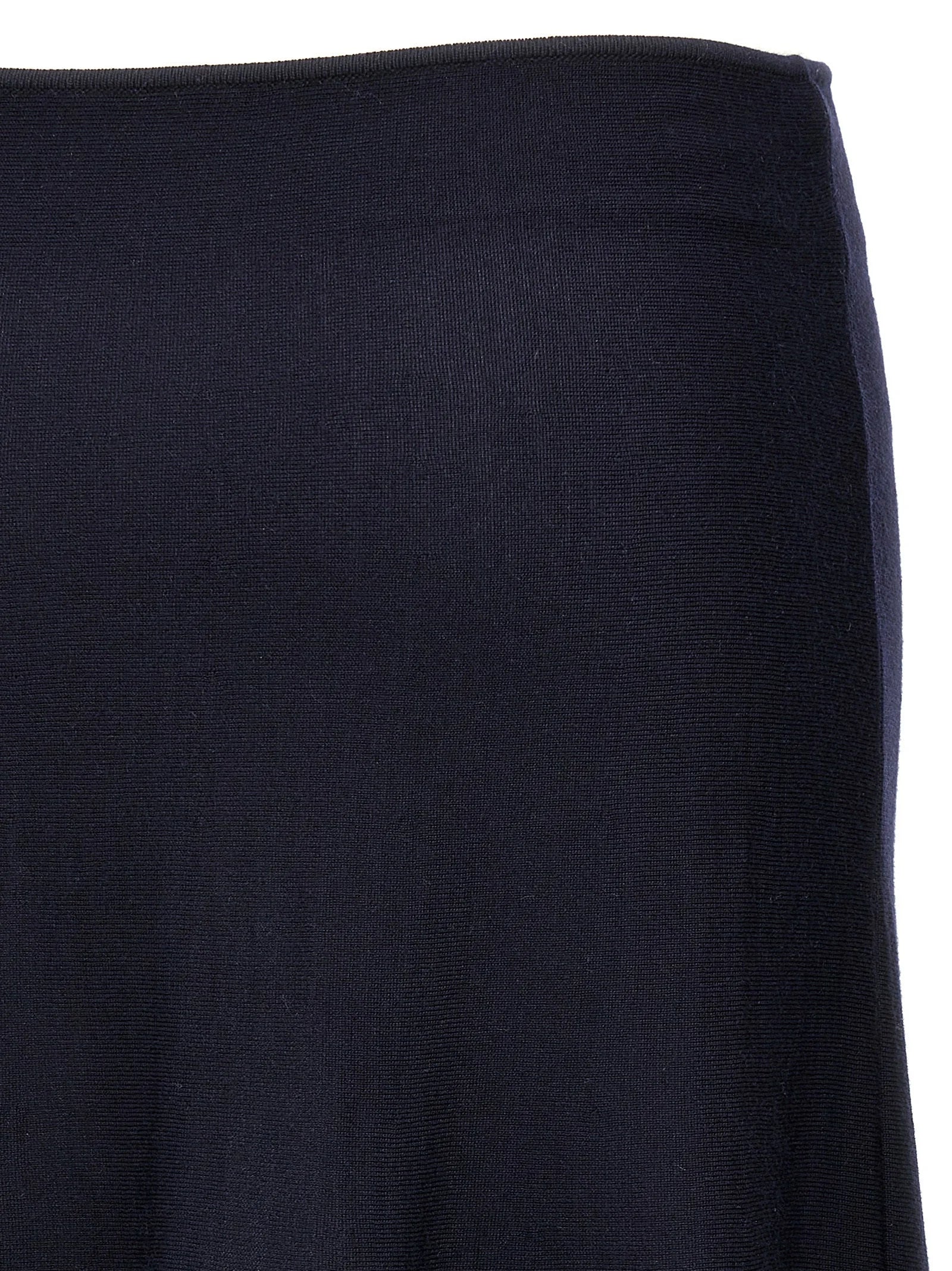 Khaite Blue Wool Midi Skirt - XS