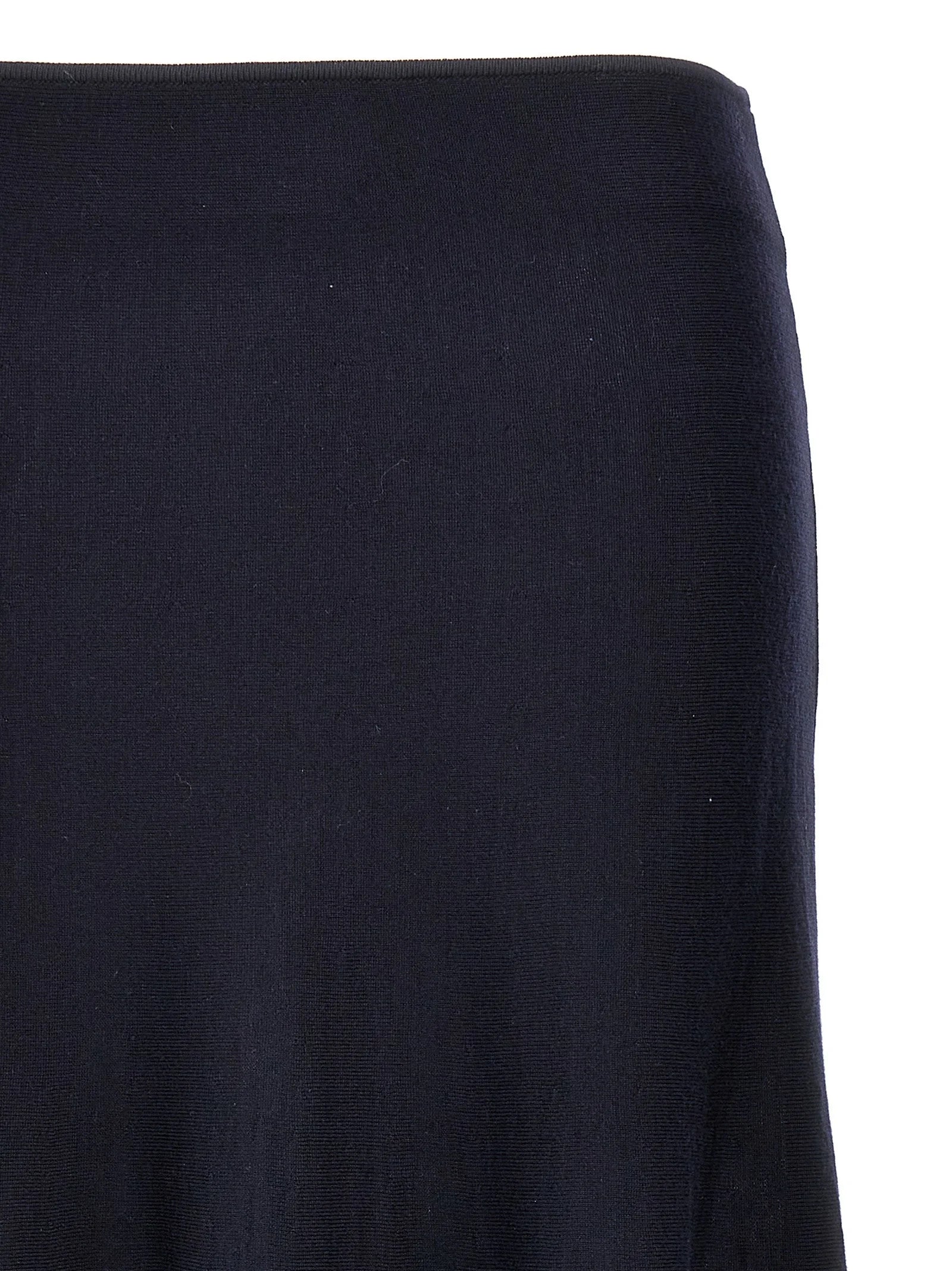 Khaite Blue Wool Midi Skirt - XS