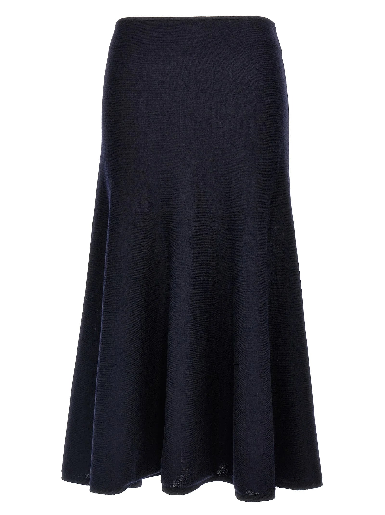 Khaite Blue Wool Midi Skirt - XS