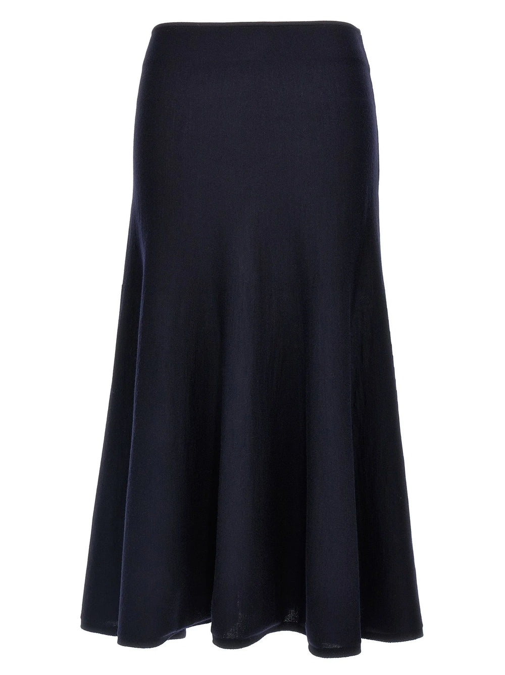 Khaite Blue Wool Midi Skirt - XS