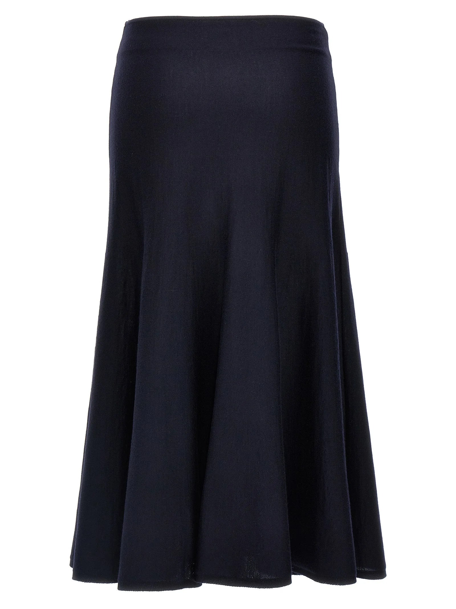 Khaite Blue Wool Midi Skirt - XS