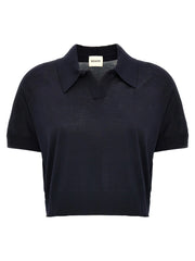 Khaite Blue Wool Shortsleeve Shirt - M