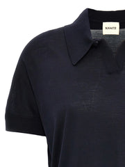 Khaite Blue Wool Shortsleeve Shirt - M