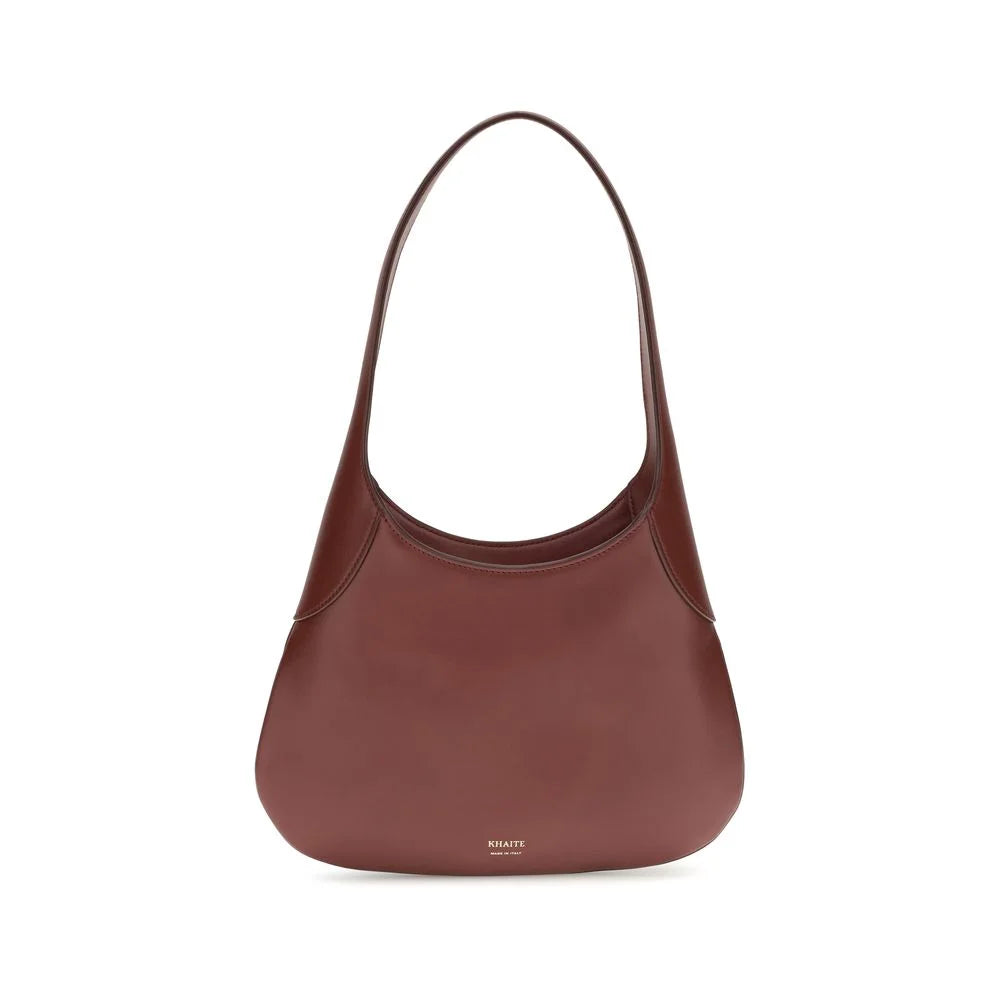 Khaite Bordeaux Calf Leather Bos Taurus Handbag