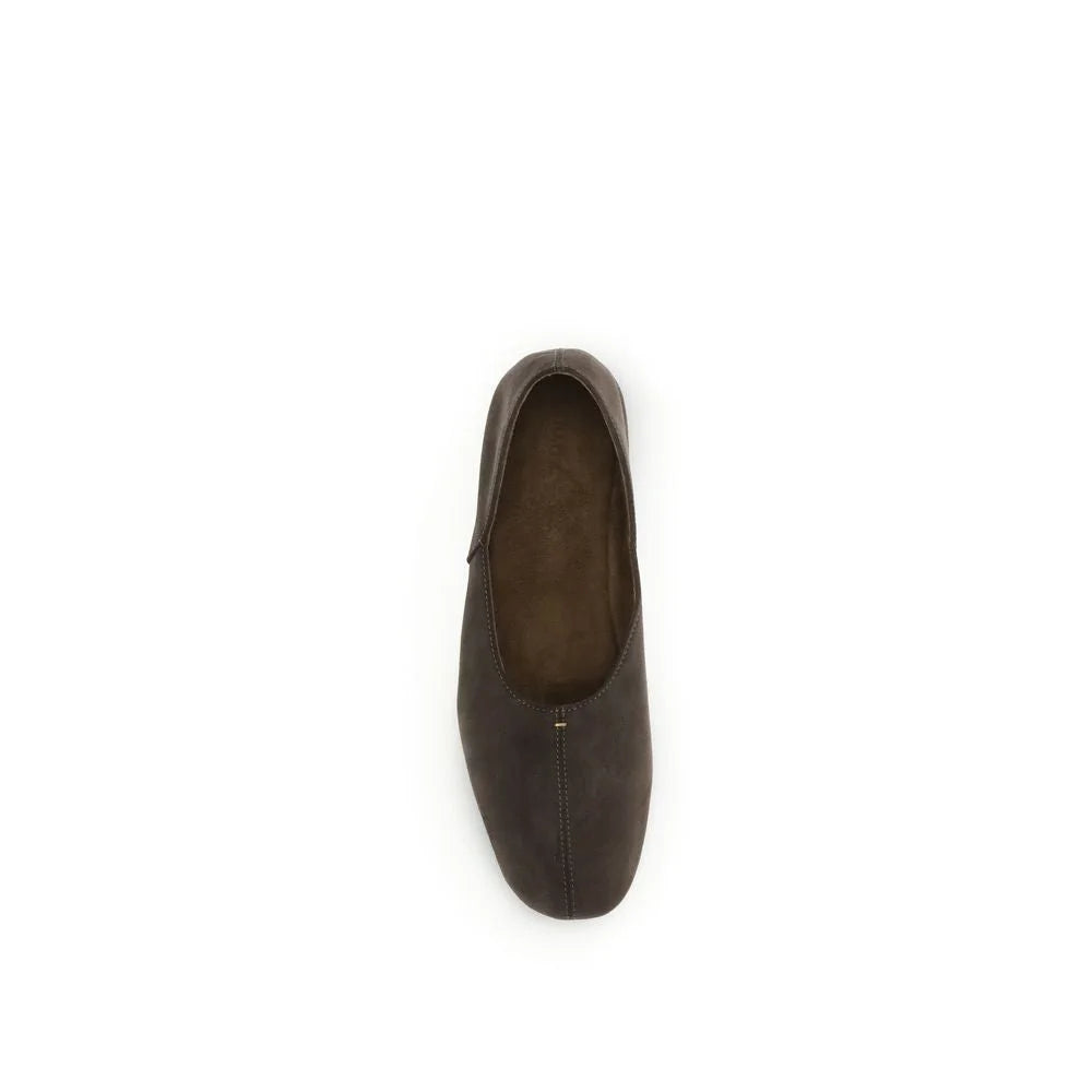 Khaite Brown Calf Leather Bos Taurus Ballet Flats - EU38.5/US8.5