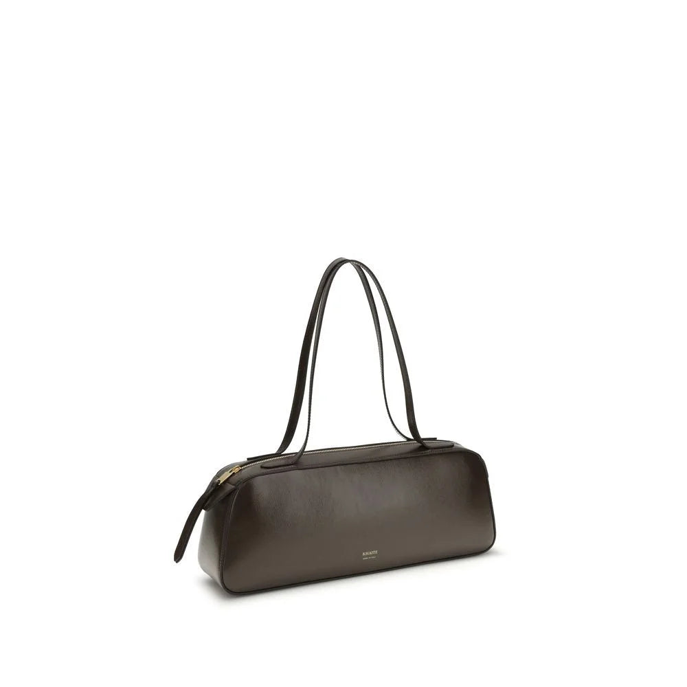 Khaite Brown Calf Leather Bos Taurus Shoulder Bag