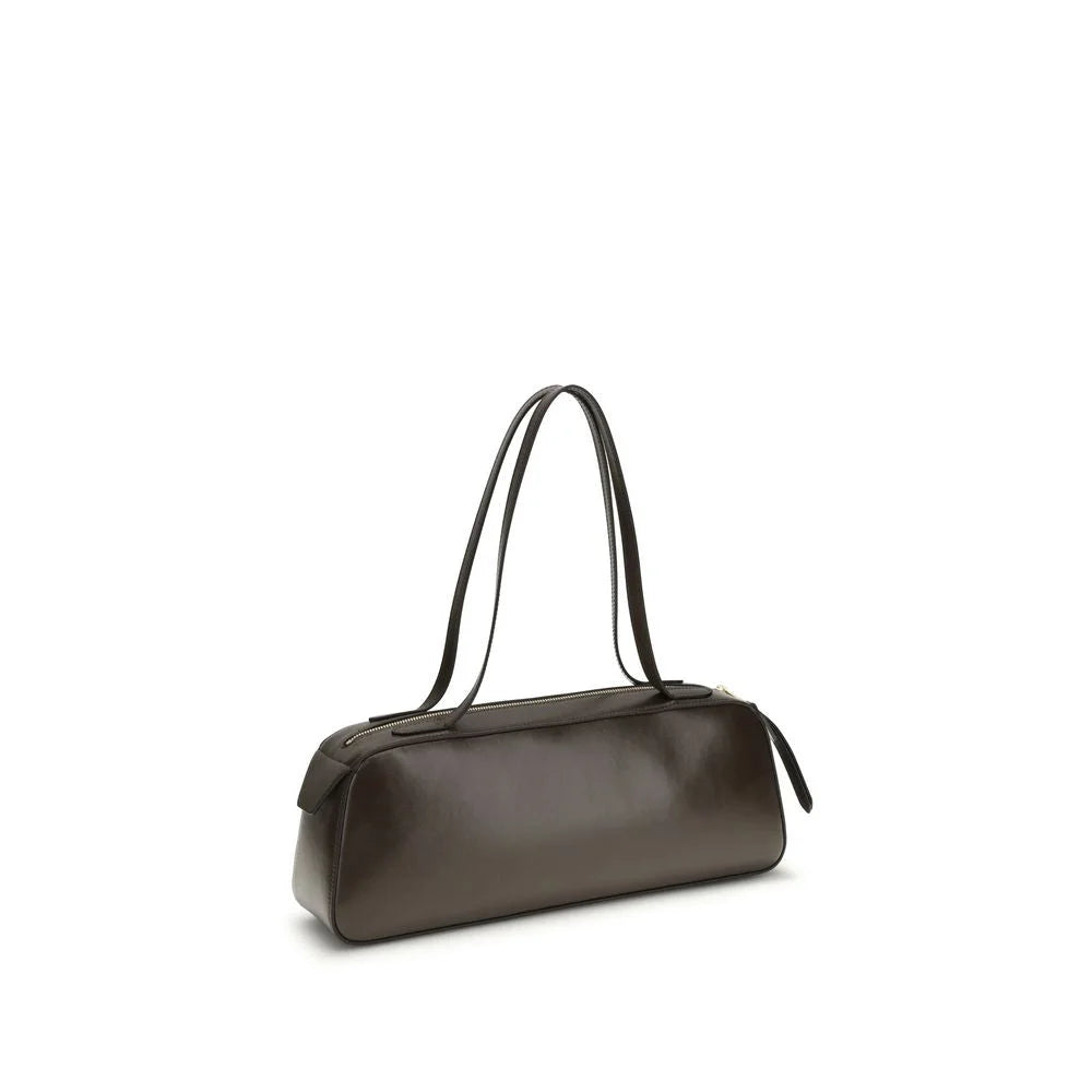 Khaite Brown Calf Leather Bos Taurus Shoulder Bag