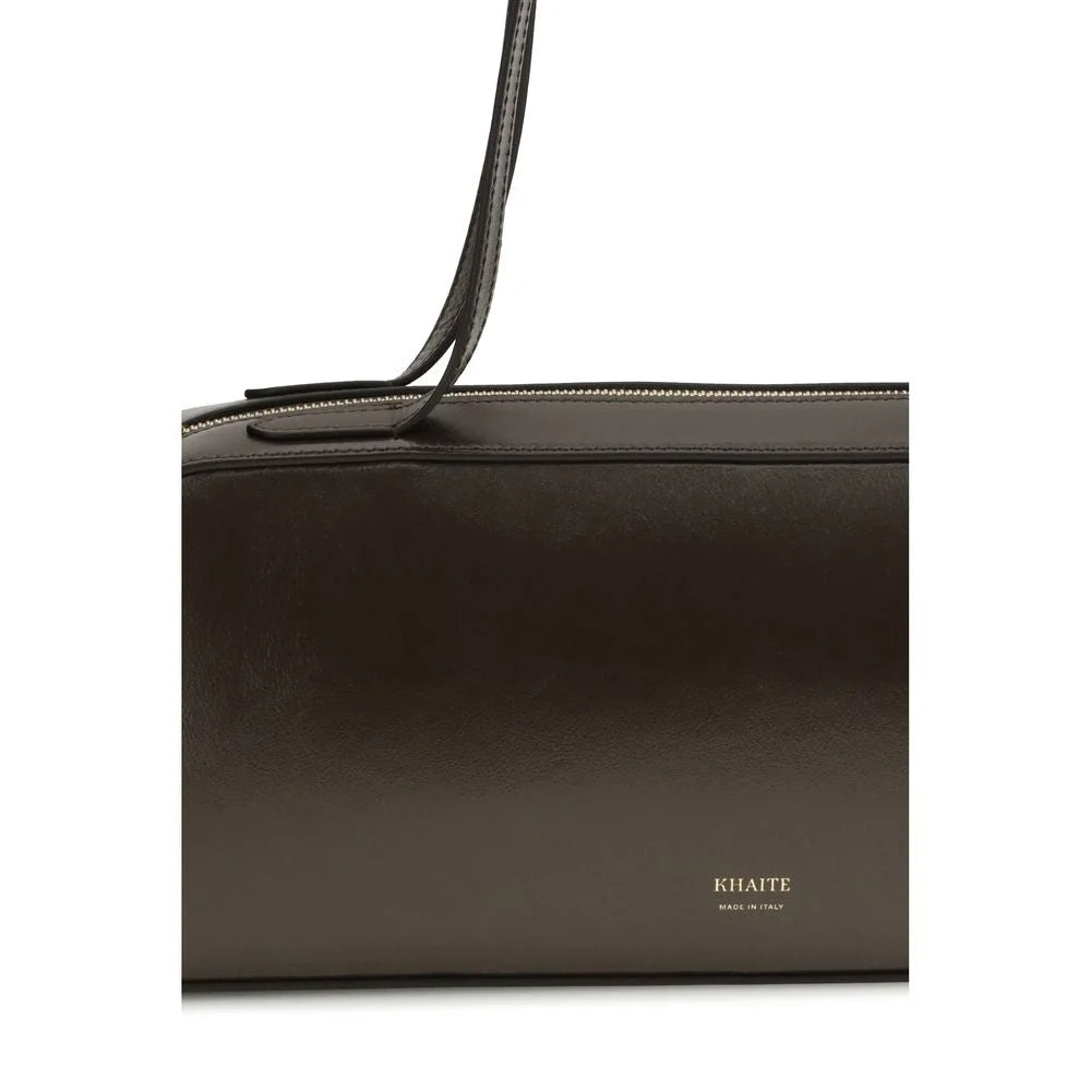 Khaite Brown Calf Leather Bos Taurus Shoulder Bag