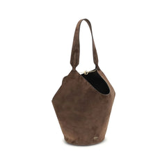 Khaite Brown Calf Leather Bos Taurus Shoulder Bag
