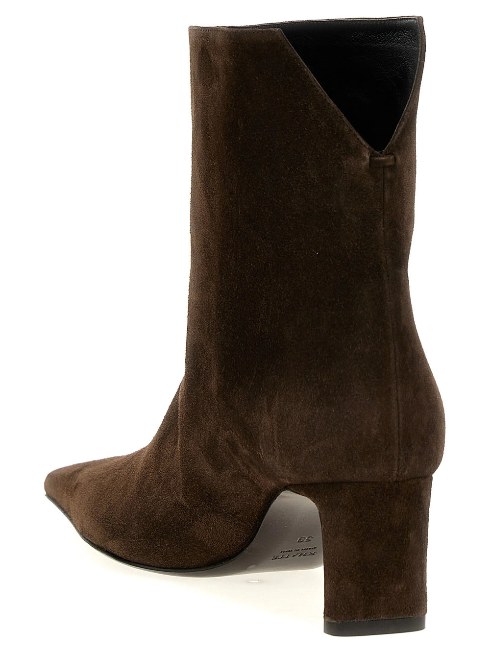 Khaite Brown Calfskin Ankle Boots - EU36/US6