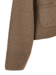 Khaite Brown Cashmere Cardigan - S
