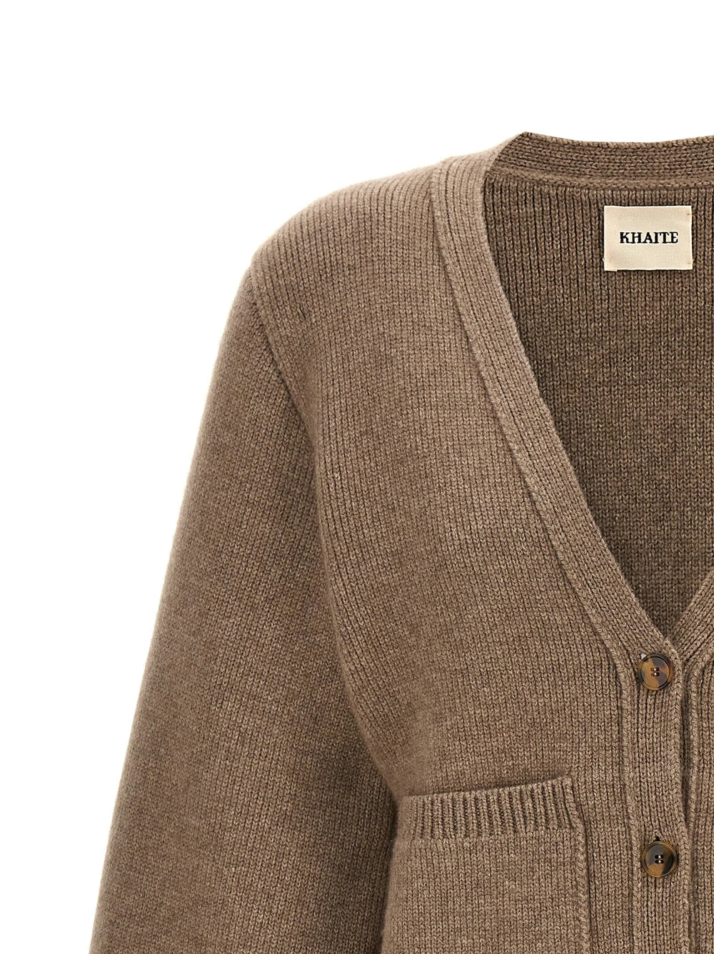 Khaite Brown Cashmere Cardigan - S