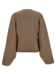 Khaite Brown Cashmere Cardigan - S