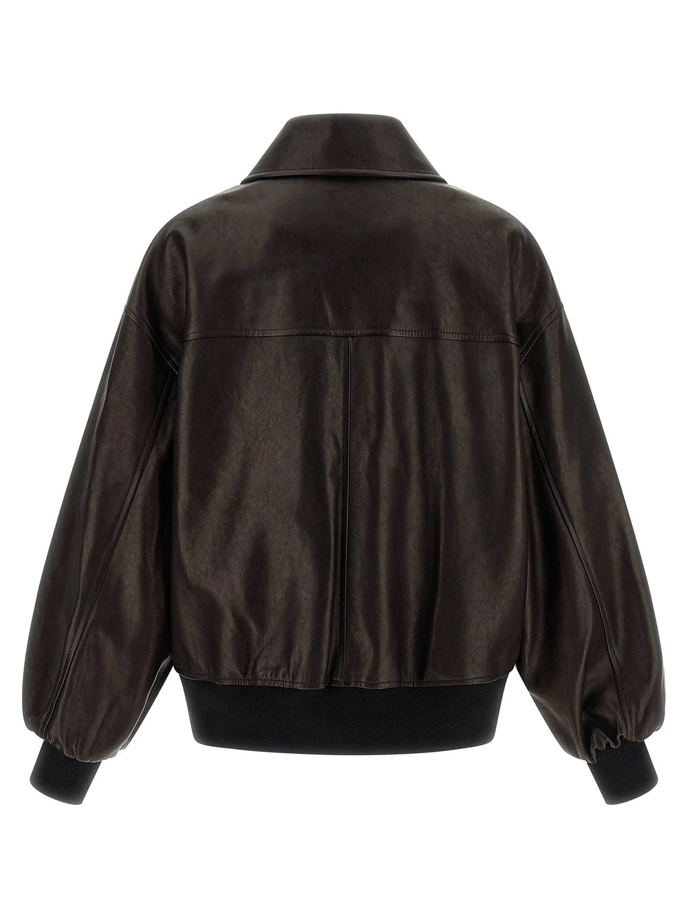 Khaite Brown Lamb Leather Leather Jacket - XS