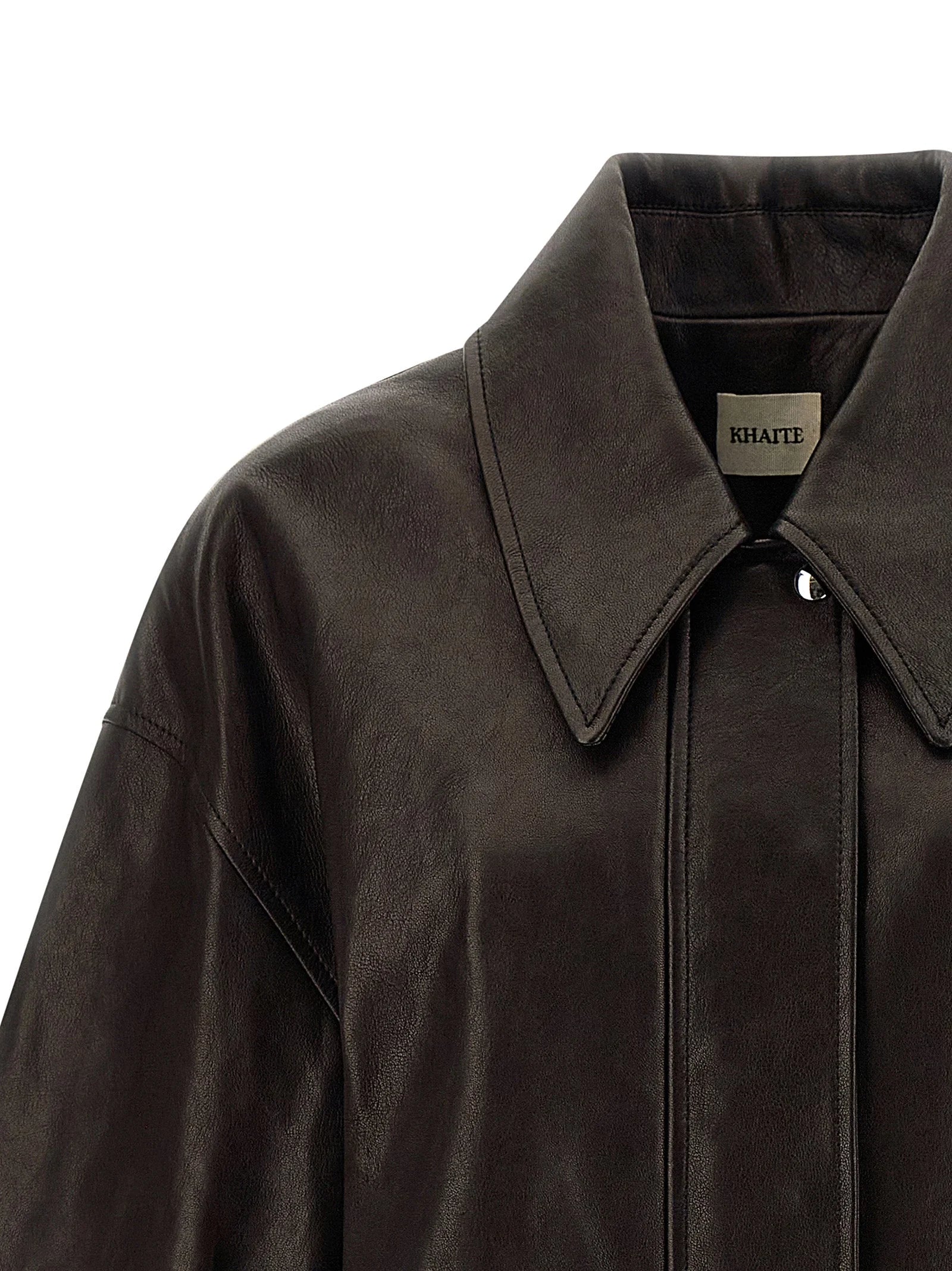 Khaite Brown Lamb Leather Leather Jacket - XS