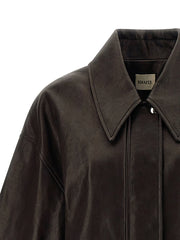 Khaite Brown Lamb Leather Leather Jacket - XS