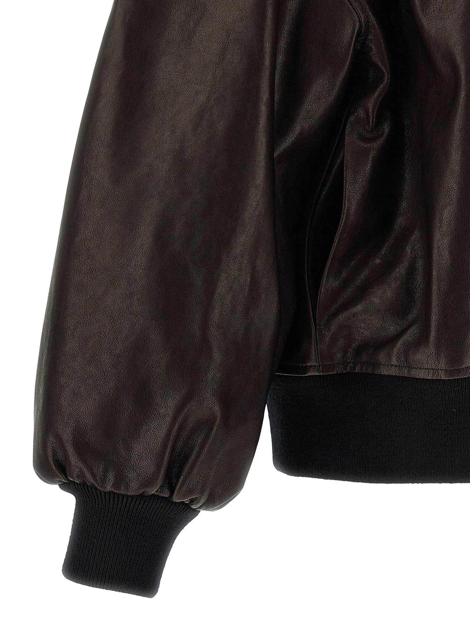 Khaite Brown Lamb Leather Leather Jacket - XS