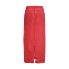 Khaite Multicolor Silk Midi Skirt