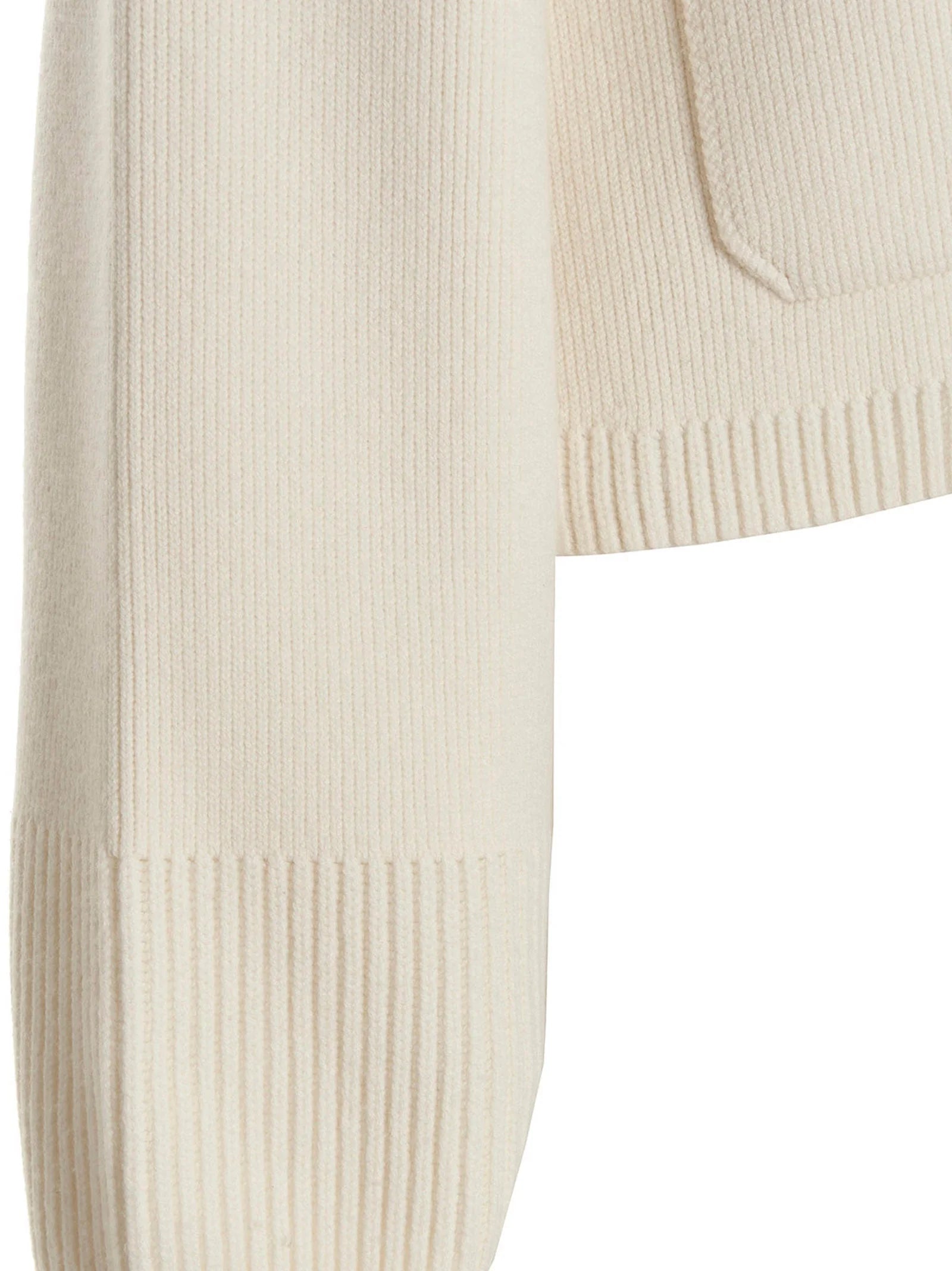 Khaite White Cashmere Cardigan