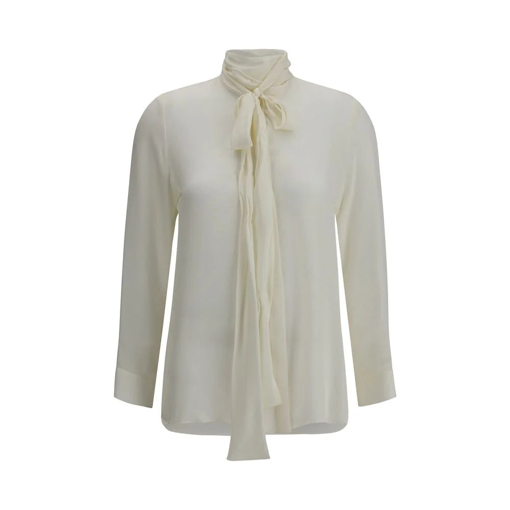 Khaite White Silk Dress Shirt - 8