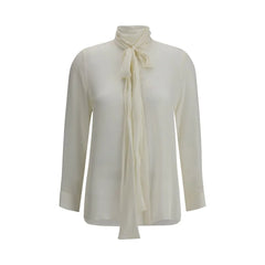 Khaite White Silk Dress Shirt - 8
