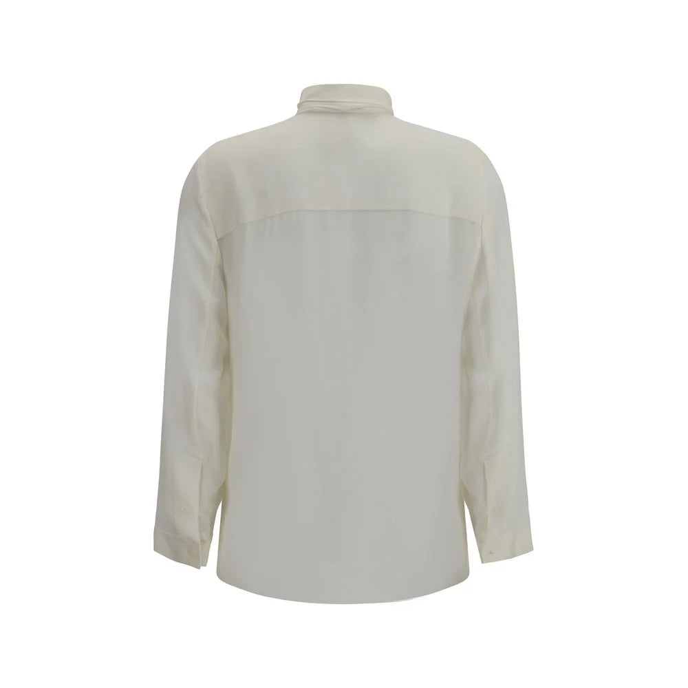 Khaite White Silk Dress Shirt - 8