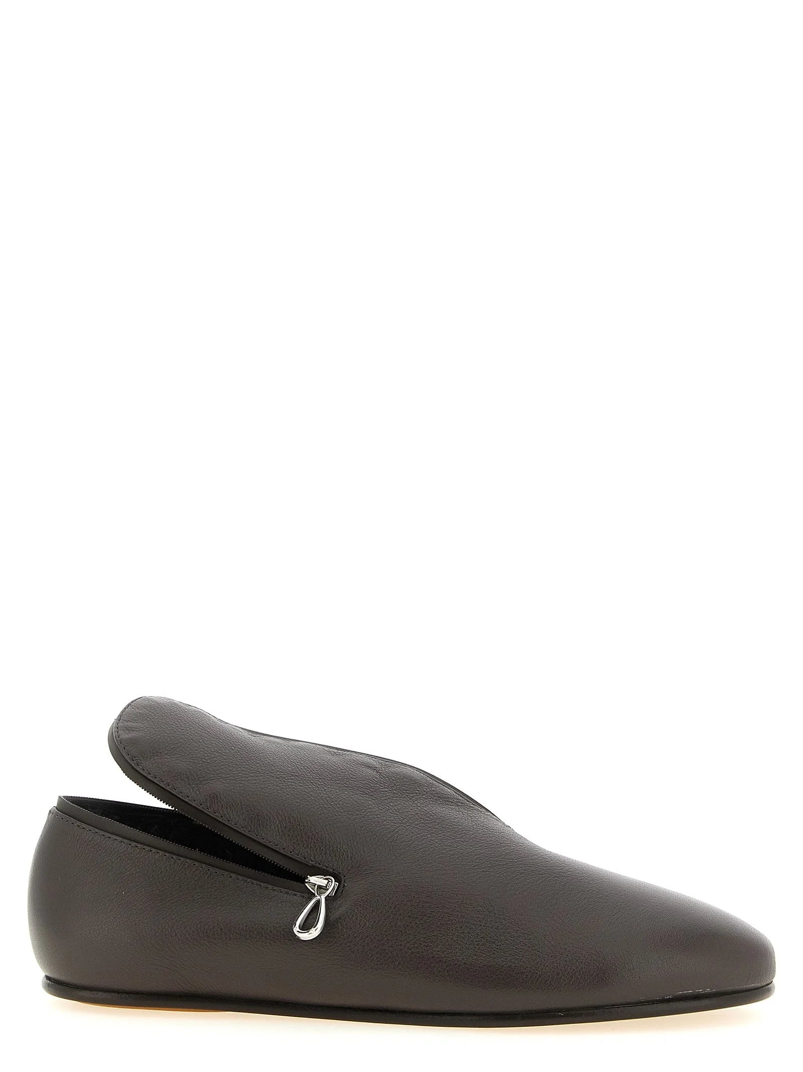 Kiko Kostadinov Black Leather Slip-On Loafers