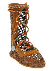 Kiko Kostadinov Brown Polyester Ankle Boots - EU41/US11