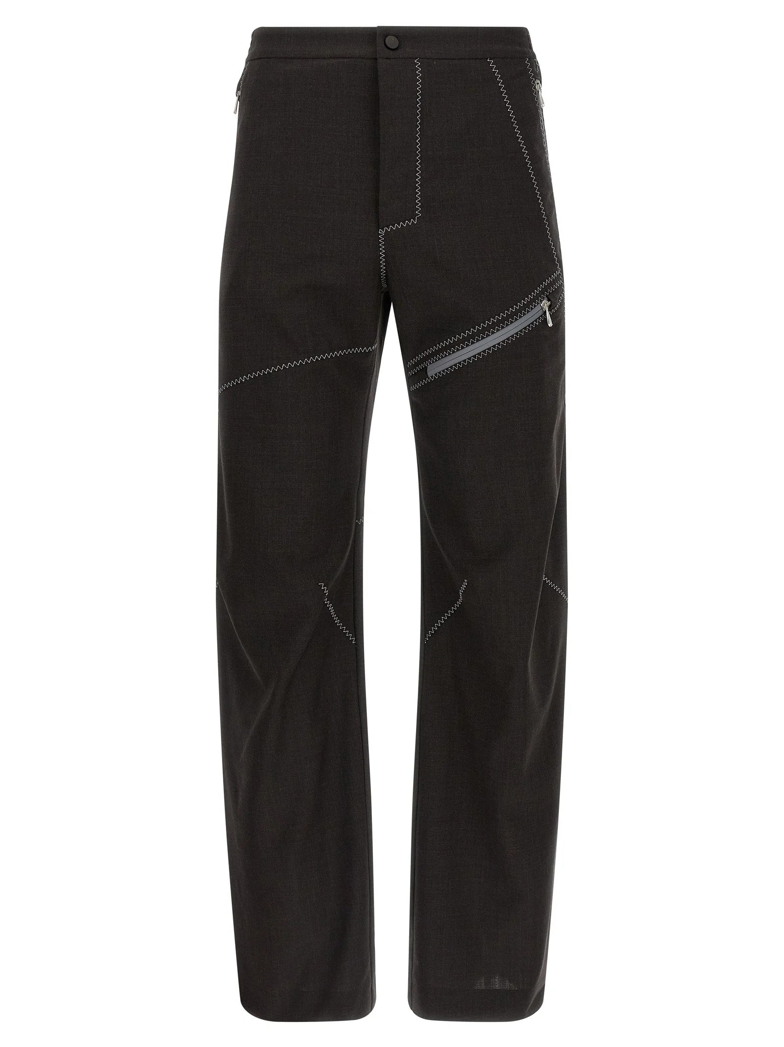 Kiko Kostadinov Brown Virgin Wool Casual Pants