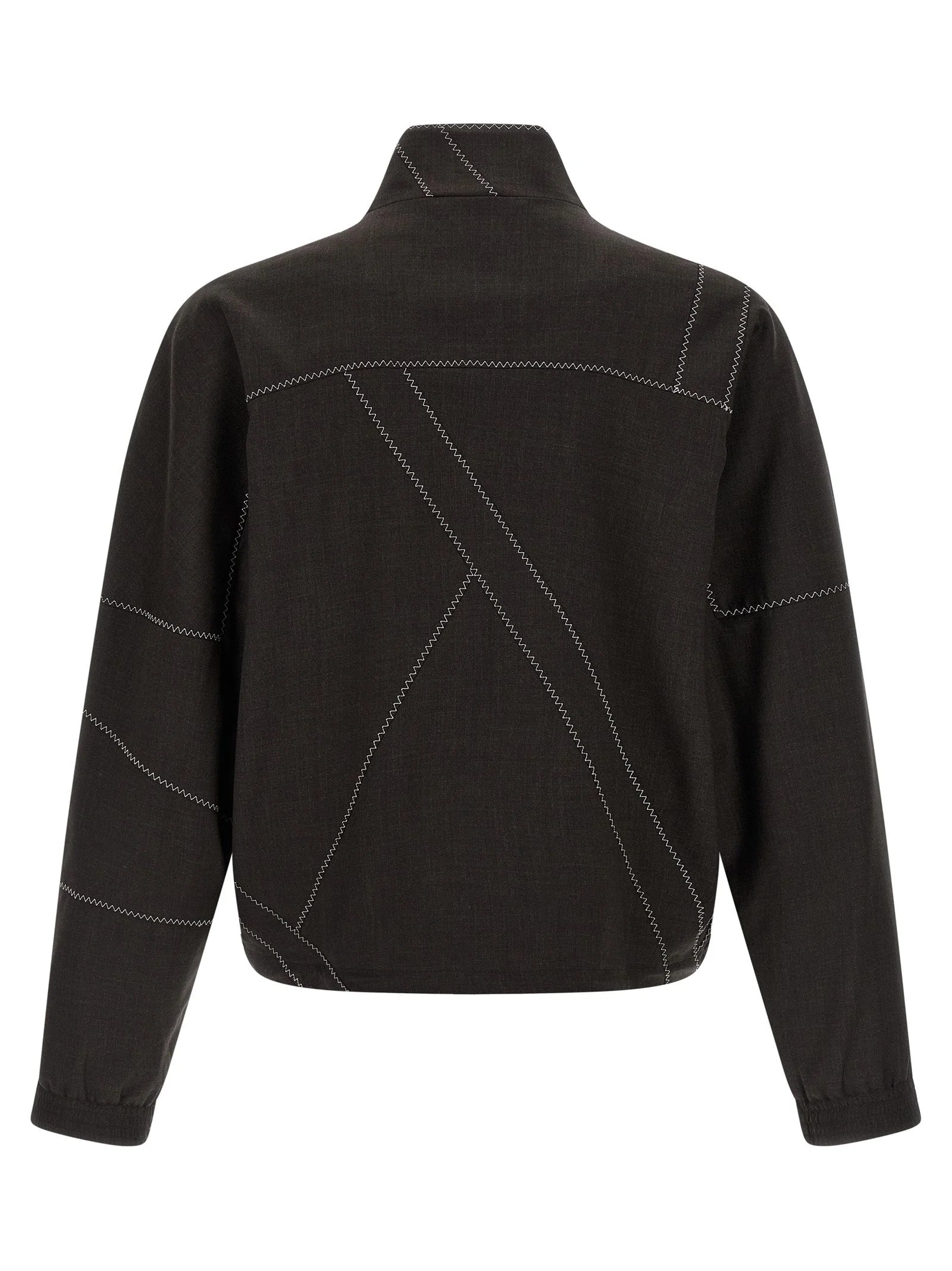 Kiko Kostadinov Brown Virgin Wool Full-Length Jacket