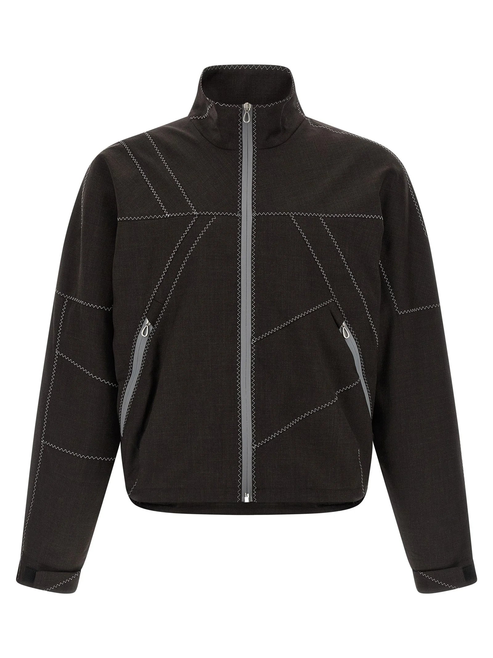Kiko Kostadinov Brown Virgin Wool Full-Length Jacket