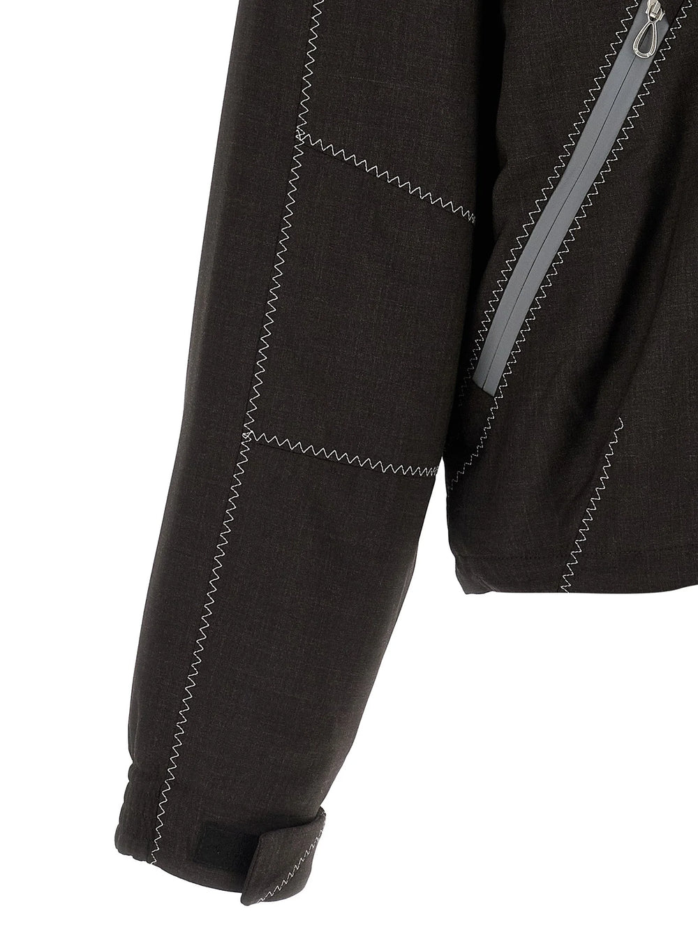 Kiko Kostadinov Brown Virgin Wool Full-Length Jacket