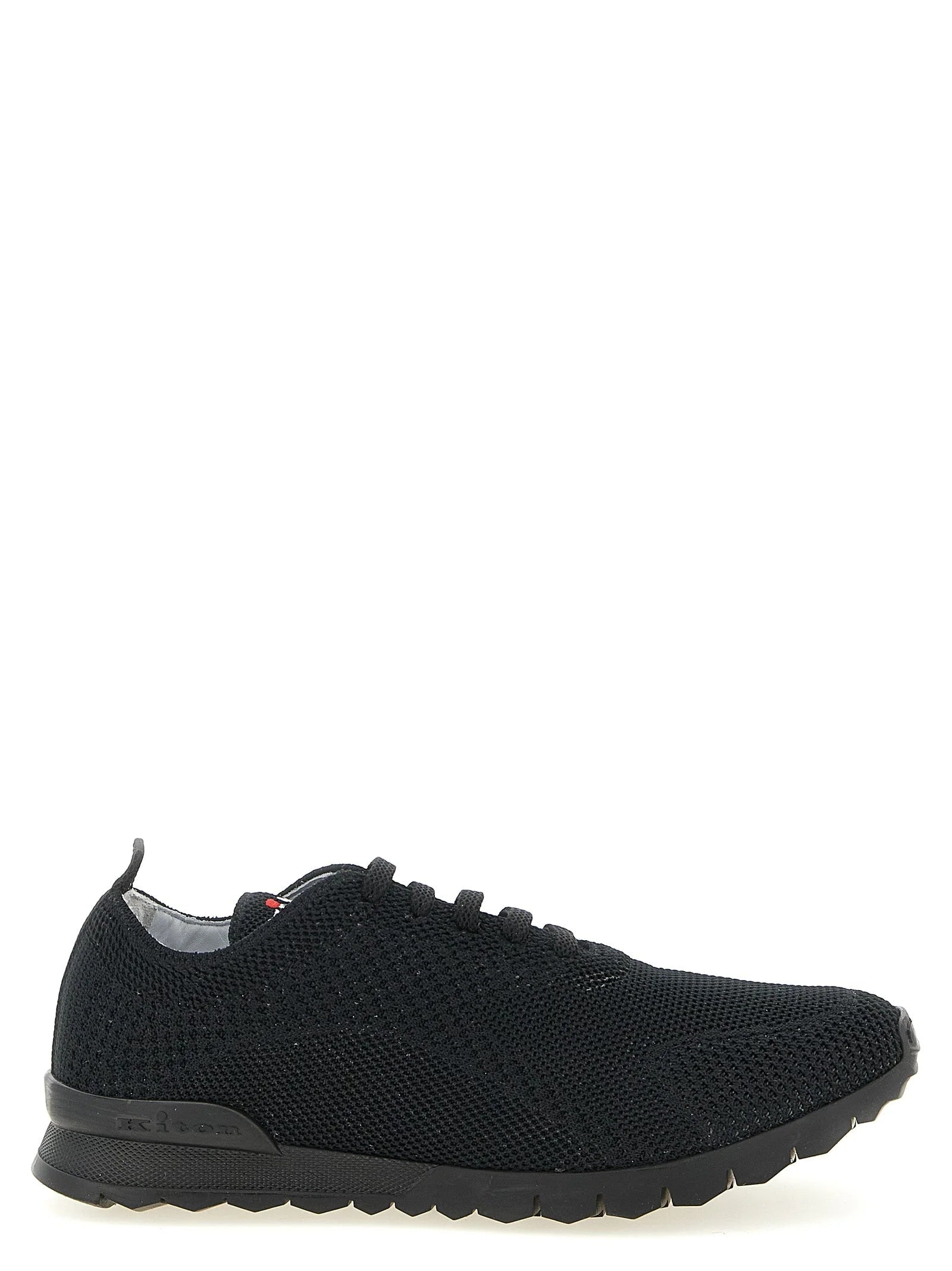 Kiton Black Cotton Athletic Sneakers