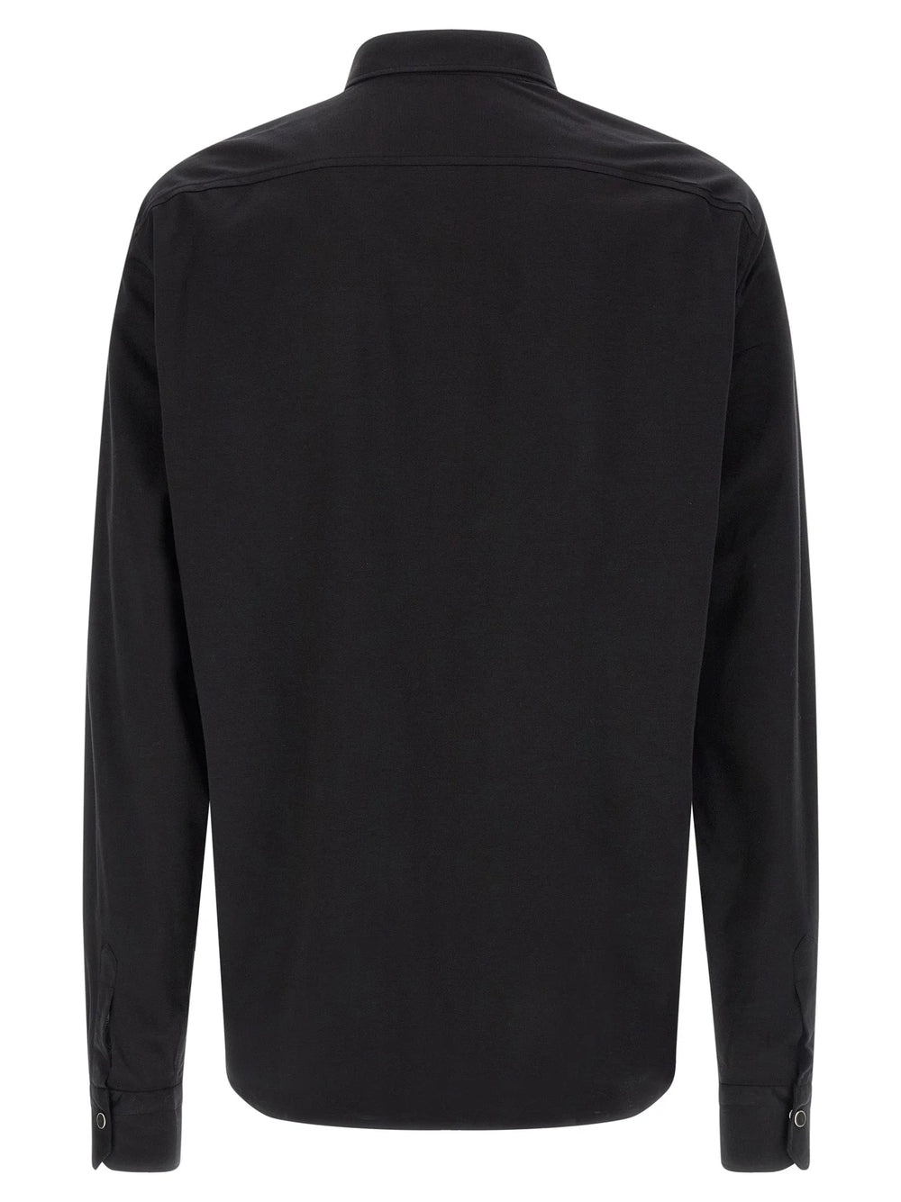 Kiton Black Cotton Blouse