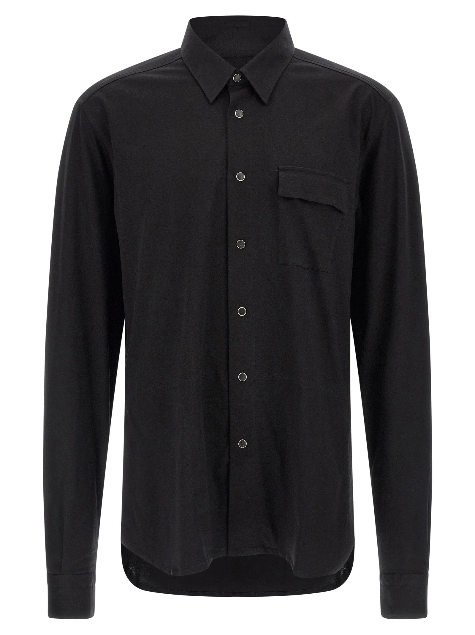 Kiton Black Cotton Blouse