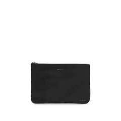 Kiton Black Fabric Clutch Bag