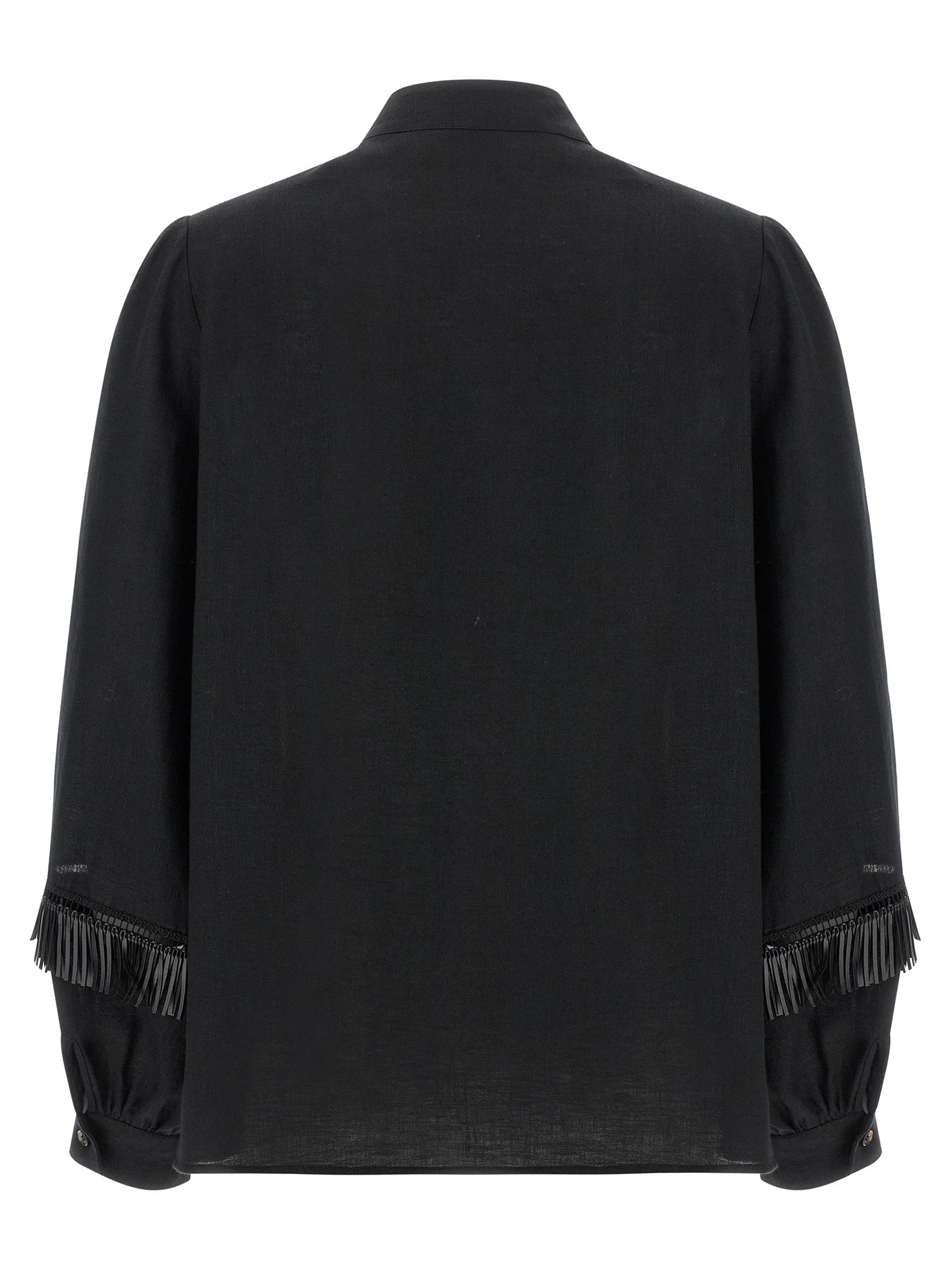 Kiton Black Linen Blouse