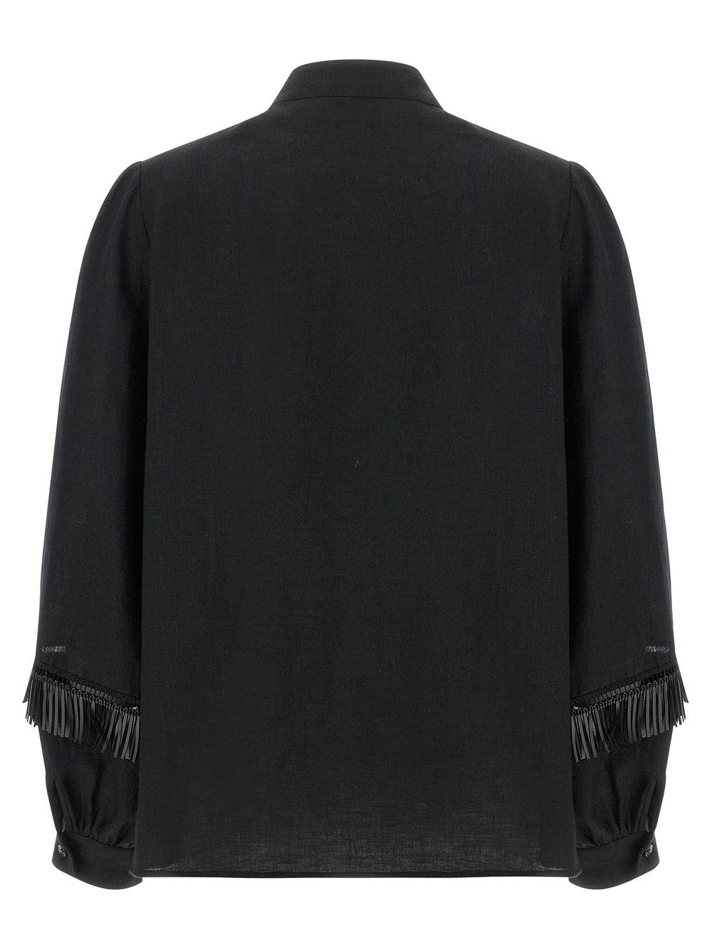 Kiton Black Linen Blouse