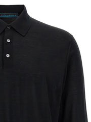 Kiton Black Wool Polo Shirt - 3XL