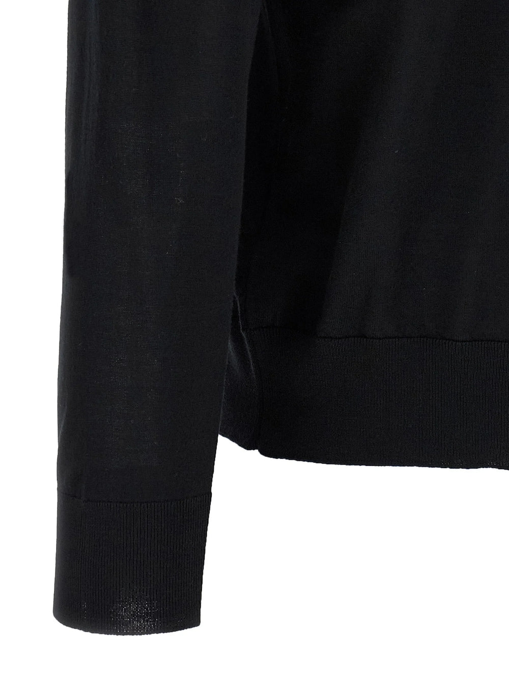 Kiton Black Wool Polo Shirt - 3XL