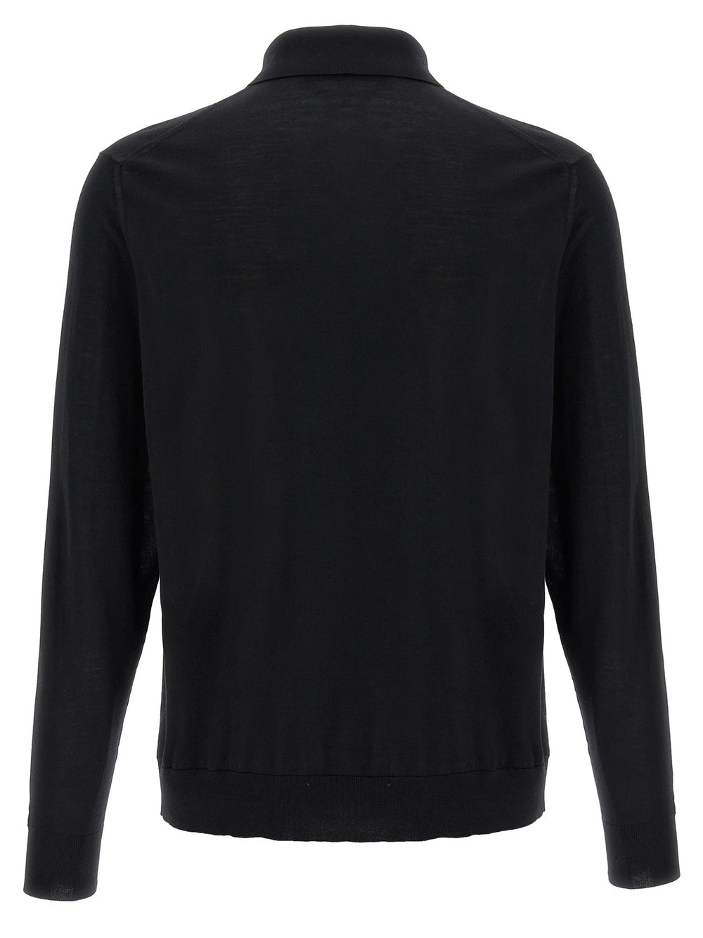 Kiton Black Wool Polo Shirt - 3XL
