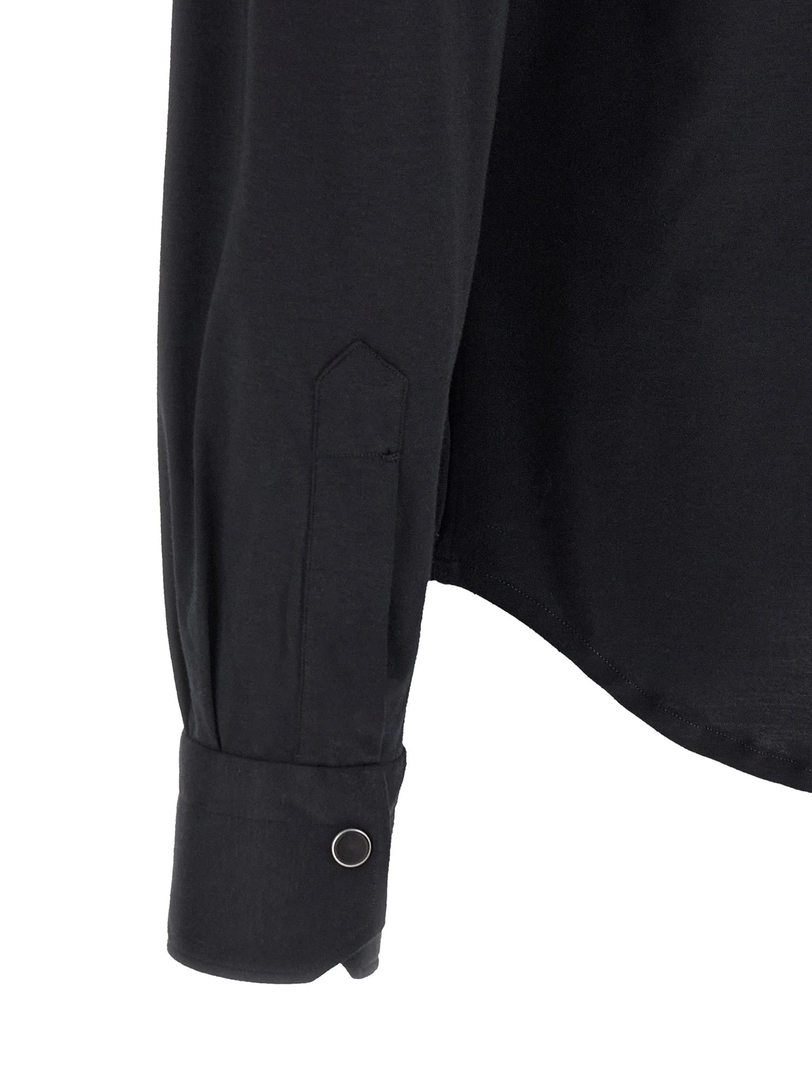 Kiton Blue Cotton Blouse